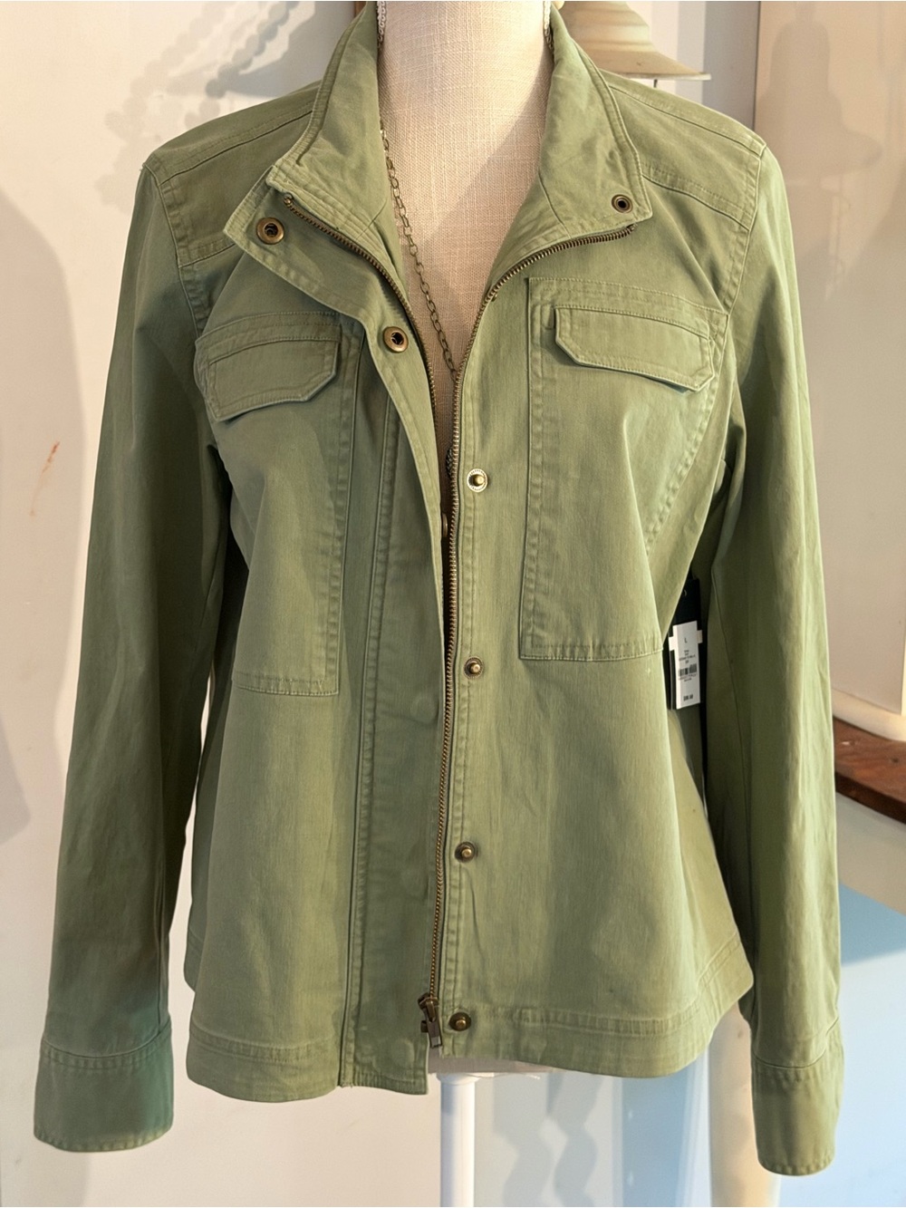 crown & ivy Olive Green Utility Jacket - Picture 1 of 4